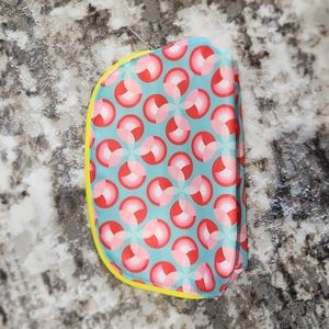 NWOT Clinique brand patterned cosmetic bag